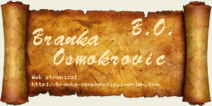 Branka Osmokrović vizit kartica